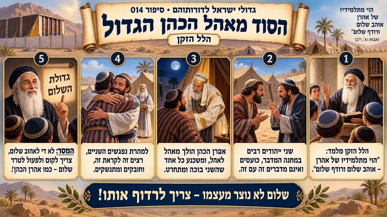 תמונת סיכום — הלל הזקן: הסוד מאהל הכהן הגדול